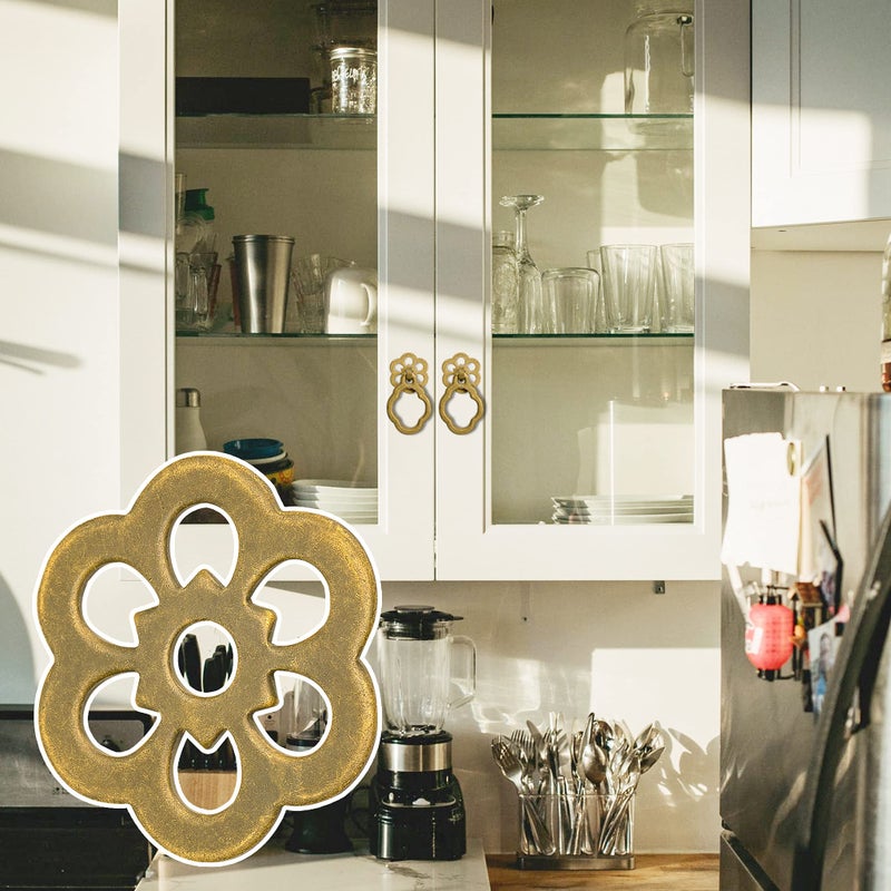 Hardware Philosophy Clover Brass Backplate Washers 1.3 Inches - Set of 10 - Architectural, Interior Design, Doors, Furniture Cabinet Customization Hardware - Image 5